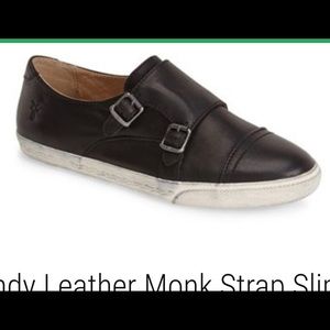 FRYE ‘Mindy’ Monk Strap Leather Sneakers Flats